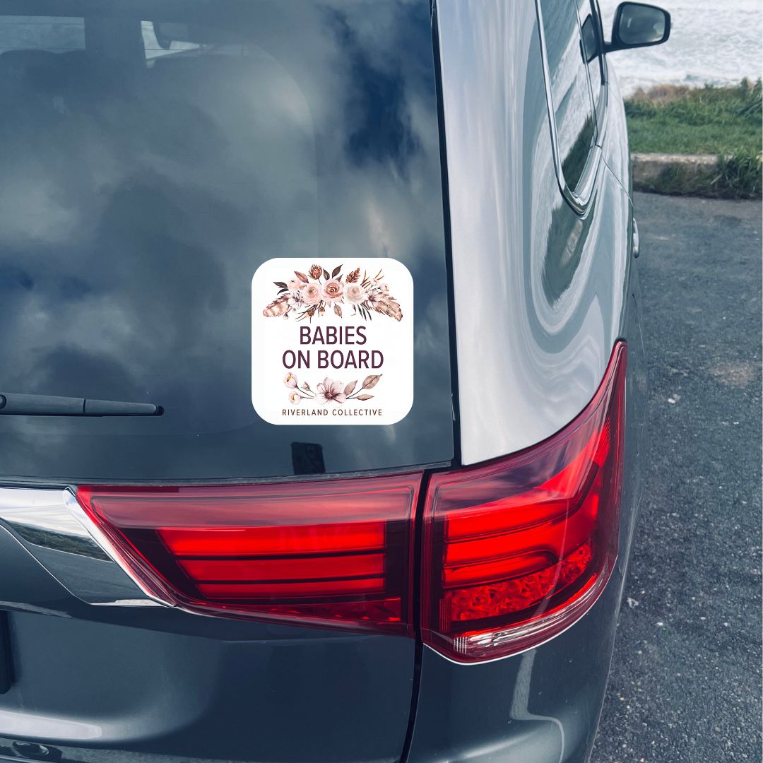 Babies on Board Car Sticker - Autumn Blush